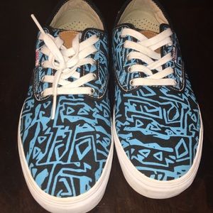 Blue tribal looking vans